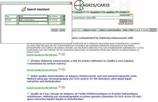 Figure 1: Searching XML files with Keywords from AGROVOC Thesaurus Use of Ontologies to improve search results The articles in the Food, Nutrition and Agriculture (FNA) Journal cover topics such as