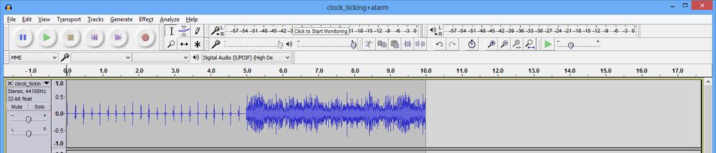 Clipping produces a distortion, which is one of the effects that rock guitarists often use. We will use several effects in our audio editing practice. 2.