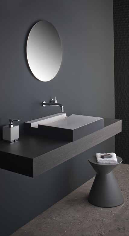 KL The distinctive design of the KL basin with contemporary lines and gentle waterfall-like