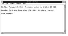 Sams Learning Center S MS PUBLISHING Figure 1.4. Oracle s SQL*Plus. 1 Shown in Figure 1.
