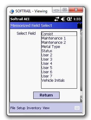 Default values for vehicle initial and track orientation can be entered into the system.