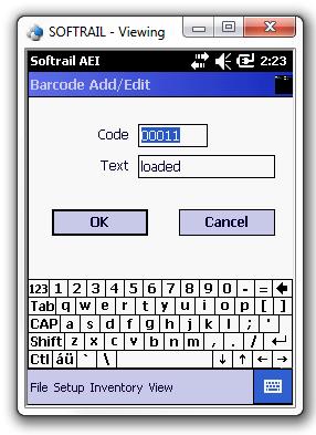 Figure 53 - Barcode Add/Edit Dialog 5.15.