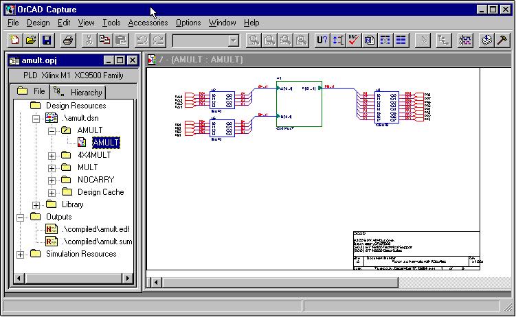 OrCAD Tutorial Figure 1-17 Express with results files After compilation, the edif and sum file are displayed in the project window.