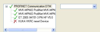 8-1: Device not in project Device too many Difference Icon Effect on import The device is contained in the project but not in the PROFINET configuration.