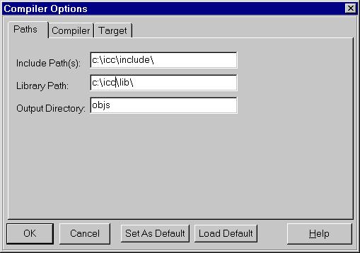 AVR031 Settings in Project ->Options Paths Before any code can be compiled and linked, you must set up the options for the compiler correctly.
