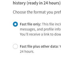 5. Choose Fast file only to get the CSV of your contacts database.