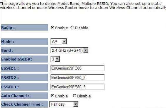 4.2.1.2. Basic Radio: To enable/disable wireless signal. Mode: Define AP in different modes.