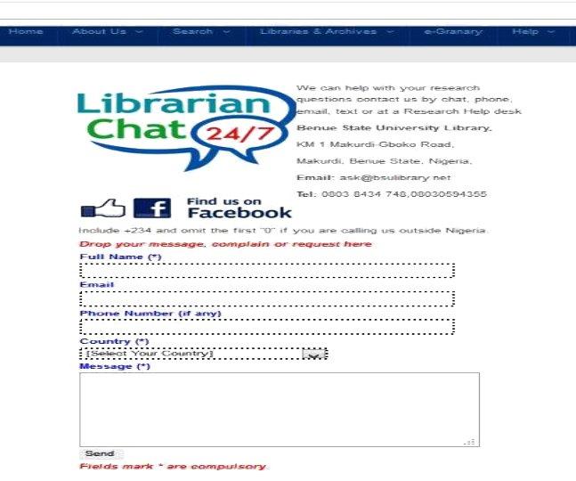 Figure 18: Ask a Librarian The website will be updated frequently. That makes this document prone to changes. But all updates will be available online.