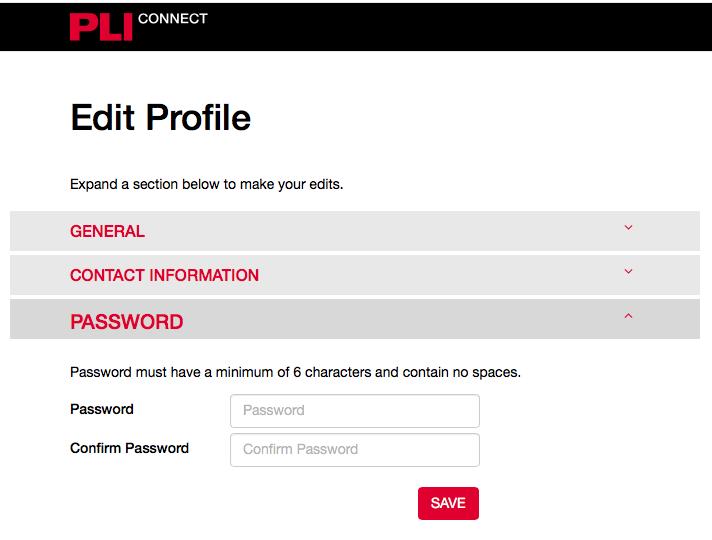 Create a new password and click Submit to log in. My Account Changing your password 1. Scroll over My Account and select Edit Profile from the dropdown menu.