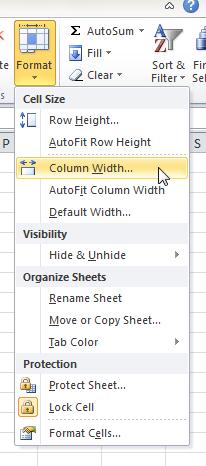 TO AN EXACT SIZE You can also size rows and columns to a specific amount. This is especially useful when you want several rows or columns to be the same height or width.