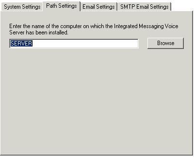 Preferences: Control Panel Options 3.2.2 Path Settings If IMS is installed, the Path Settings tab is available.