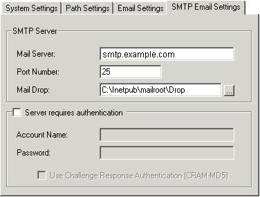 Preferences: Control Panel Options 3.2.4 SMTP Email Settings For SMTP email, you need to define connections to external SMTP Email Servers.