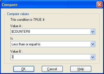 Using the Client: The Conditions Editor 5.18.5 Compare The Compare element is used to add a variable that will be used to determine the call flow to be presented to the caller.