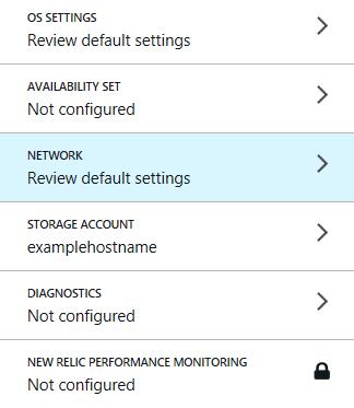 Figure 4-4: Network, storage, diagnostics 8. Click Review default settings.