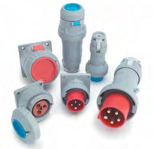 Overview Plugs, connectors, receptacles and inlets Applications: Where complete protection against dirt, dust and water jets In damp or corrosive atmospheres In areas prone to vibration, hard use,