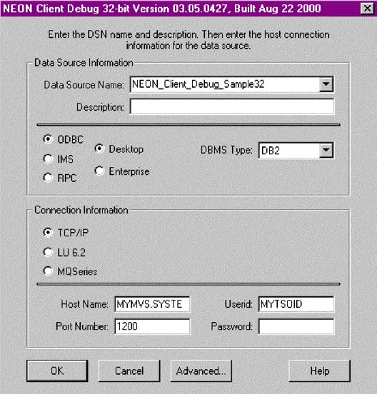Using the debug dialog box The most commonly used method for controlling the MCS Trace Facility is to use the Debug Information dialog box.