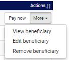 Select Remove beneficiary. The system will then display a message asking if you re sure you want to delete them.