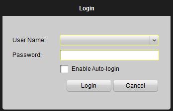 Figure 3.21User Login Input the user name and password, and then click Login.