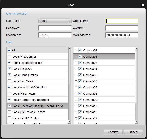 Figure 9.24 Device Configuration-User To add a user, you can click Add, and then input the user s basic information in the pop-out interface below. Figure 9.