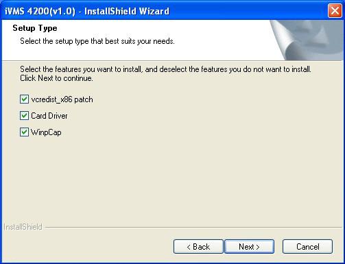 Step3:Install vcredist_x86 patch/card Driver/WinpCap Select the driver you want to install.