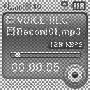 Voice Recording 1. Voice Press the M MENU key to access the Mode menu, press the M MENU key again to access the Mode sub-menu options.