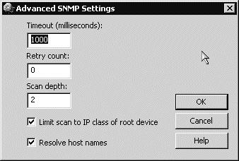 Device Discovery CHAPTER 11 4 In the SNMP Read Communities box, enter the proper read community string for that router.
