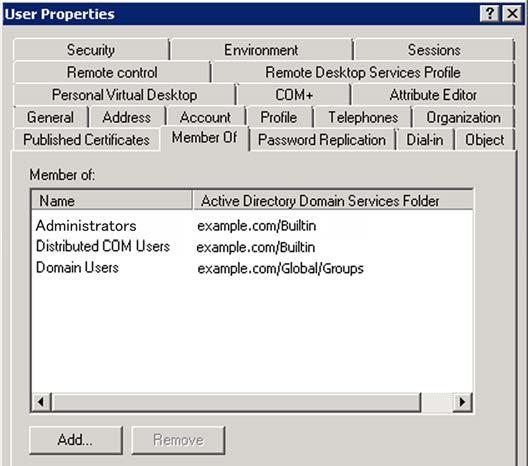 Setting Access Rights on the Domain Controller 1.