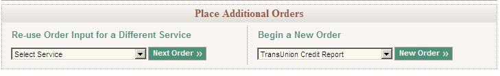 Placing a Single Order When you want to place a single order for one subject, use the Single Order option on the Individual Services tab.