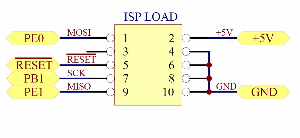 Port ISP LOAD Picture displays circuit for connecting with ISP LOAD. Port ET-CLCD: It is used with Character Type LCD for connecting as 4 Bit type.