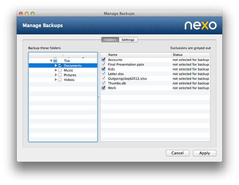 That s it! nexo will now start backing up your NAS device. Your web portal will display the backup as a folder within your backup set.