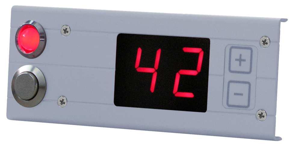 2.3 Pick Displays Technical Data Display type: 7 segment LED Character height: 29 mm Digits: on request Display colour: red, green and on request Operating voltage: 10 to 12 VDC, depending on variant