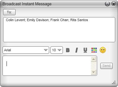 CounterPath Corporation Receiving an IM When an IM is received, either the IM window or a Call Alert pops up. (To control which window appears, choose Softphone > Preferences > Application.) 4.