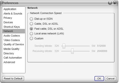 Bria 3 for Windows User Guide Retail Deployments Preferences Network Table 12: Preferences Network Field Network Connection Speed Description Select the type of network connection for your computer.