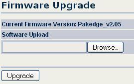 To perform a firmware upgrade, you must first download the correct firmware from the Pakedge website.