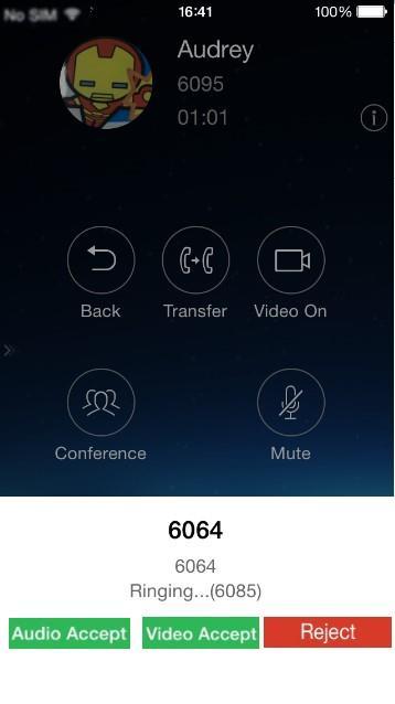 Multiple Incoming Calls When there is another incoming call during an active call at the same time, users will hear call waiting tone, with the screen displaying the caller s name or number for the