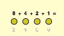 Binary numbers In this project you ll be using combinations of the four di erent keys to play di erent notes. You can think of each of the keys as either on (pressed) or o (not pressed).
