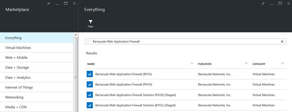 Deploying and Provisioning the Barracuda Web Application Firewall in the New Microsoft Azure Management Deploying and Provisioning the Barracuda Web Application Firewall Using the Azure Resource
