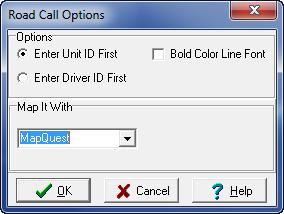 This is then used to calculate the elapsed time. If a road call is changed from Open to Closed, the Closed date will equal the Complete date. Click on Reset to clear the screen to start a new search.