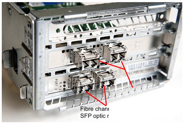 When you install a generic SFP optic transceiver module into a QLE8442 card, the QLE8442 card generates an error code and fails to function properly.