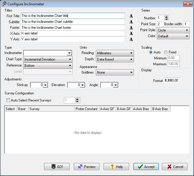 Next, double-click the Inclinometer output to display the Configure Inclinometer form.