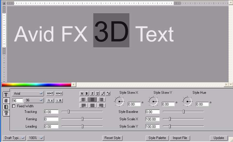Avid FX Tutorials Using the Text Window to Format Text In this section, you use the controls in the Text window to input and format text. To format input and format text: 1. Choose File > New Project.