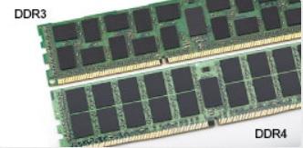 Figure 1. Notch difference Increased thickness DDR4 modules are slightly thicker than DDR3, to accommodate more signal layers.