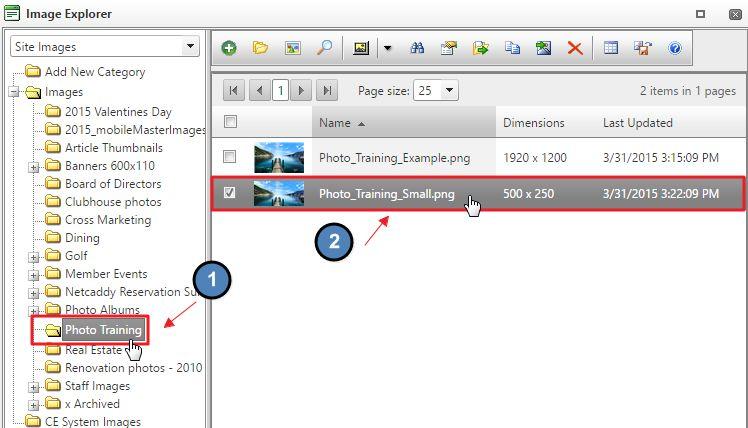 Access the Image Explorer from the Quick Tab Toolbar or from the Menu Bar under