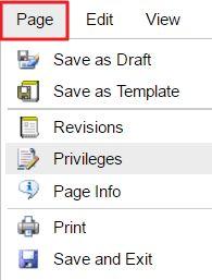 Save as Draft: Save page changes for later.