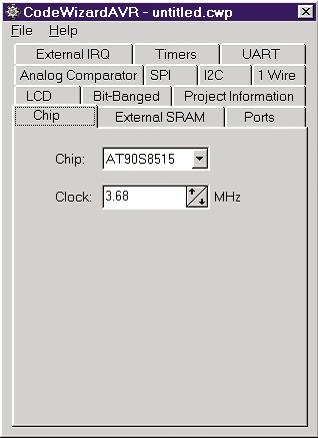 Using the CodeWizardAVR Automatic Program Generator The CodeWizardAVR simplifies the task of writing start-up code for different AVR microcontrollers. Figure 6.