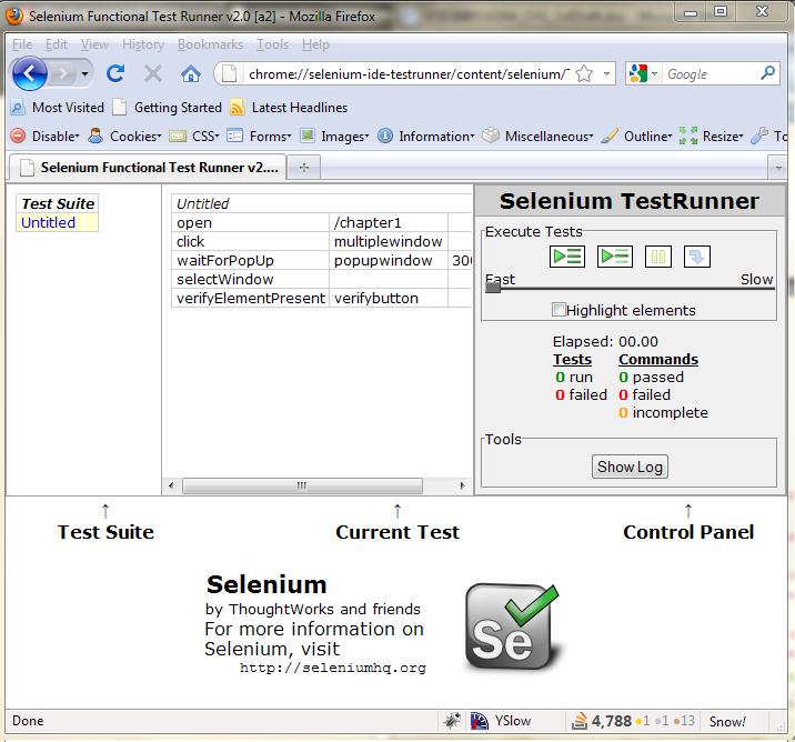 Chapter 1 This allows you to run your tests using the Selenium Core TestRunner and not Selenium IDE.