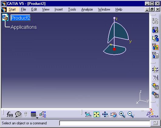 ENOVIA LCA and CATIA V5 Interfaces CATIA V5 Product Structure Interface: looks like this, click the toolbar on the right to display the related information