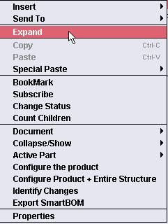 ENOVIA LCA Shortcut Menus You access the following shortcut menus when you right-click a product, either in the Product Class View or the Product Class
