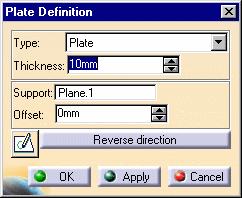 Click the Plate icon. The Plate Definition dialog box appears. 11.