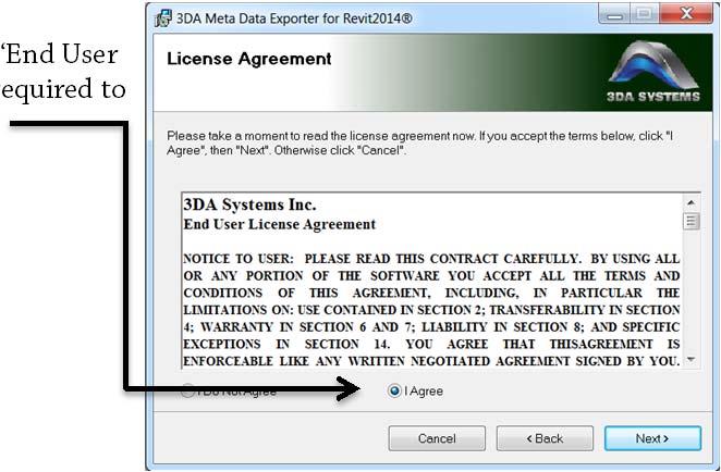 Chapter 1: Installation and activation of 3DA Meta Data Exporter for Revit 14 Internet Download You can freely download the 3DA Meta Data Exporter for Revit 2014 Trial Edition from www.3dasystems.